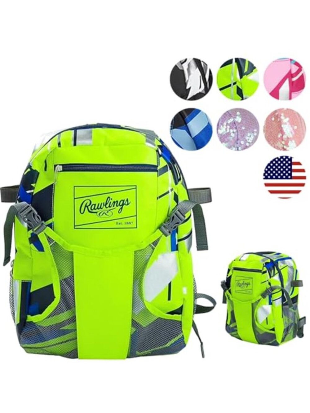 REMIX Backpack Equipment Bag | T-Ball & Youth Baseball / Softball | Green